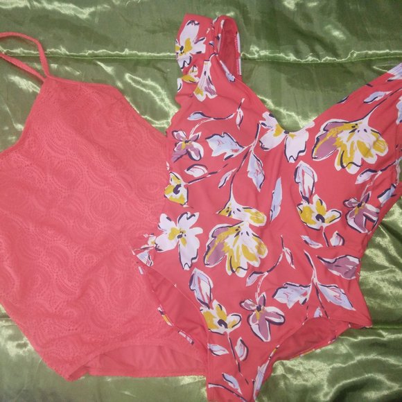 Catalina Other - TWO orange Catalina one piece swimsuits bundle!